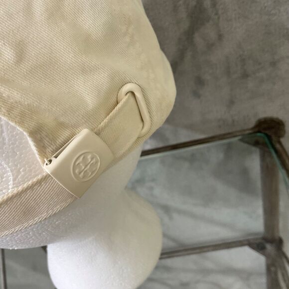 Tory Burch Logo Hat cotton baseball cap Tennis Pickleball White - Picture 6 of 14